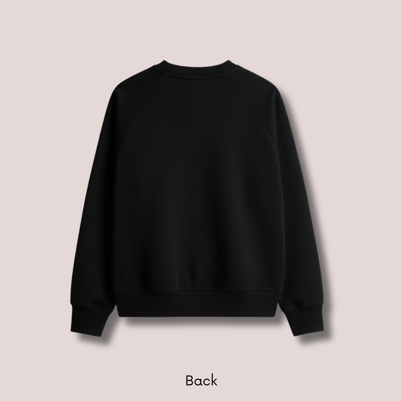 SOLID OVERSIZED SWEATSHIRT IN BLACK