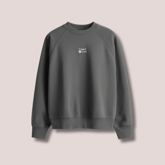 SOLID OVERSIZED SWEATSHIRT IN GREY