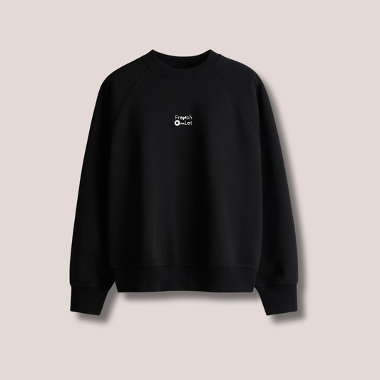 SOLID OVERSIZED SWEATSHIRT IN BLACK