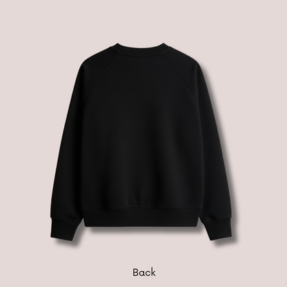 SOLID OVERSIZED SWEATSHIRT IN BLACK