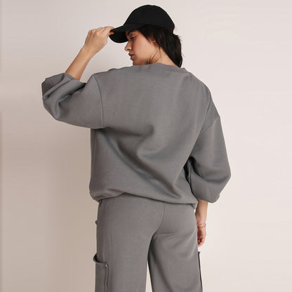 USA OVERSIZED SWEATSHIRT IN GREY